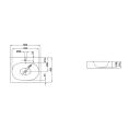 Подвесная раковина BETTE COMODO 60 см белая с системой перелива и креплением (A210 HLW1) - миниатюра фото 2