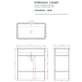 Напольная металлическая раковина Artceram Fuori Scala 40x77 см, черный матовый/белый матовый (TFL035 05 00 *1) - миниатюра фото 2
