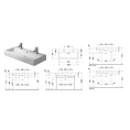 Раковина Duravit Vero для мебели без перелива, с 2 отверстиями под смеситель, 1000x470 мм, белая (454100043) - миниатюра фото 2