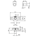 Встраиваемый смеситель для душа Fantini Nice без ручки, хром (65 02 S063SB) - миниатюра фото 2