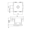 Форсунка для душа Almar MIST BODY JET SQUARE встраиваемая, хром (E044261.CR) - миниатюра фото 2