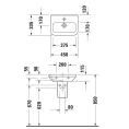 Раковина Duravit DuraStyle для рук без перелива, 450x335 мм, белая (708450000) - миниатюра фото 2