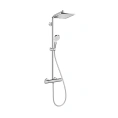 Термостатическая душевая стойка HG SHOWERPIPE CROMETTA E с верхним и ручным душем (27271000) - миниатюра фото 1