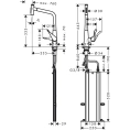 Кухонный смеситель Hansgrohe Metris M71 с выдвижным душем и sBox (73816800) - миниатюра фото 2