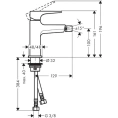 Смеситель Hansgrohe Metropol 74520000 для биде - миниатюра фото 2