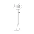 Потолочный излив Gessi Goccia с выносным управлением, длина 180-1800 мм (33799#299) - миниатюра фото 2