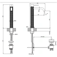 Смеситель для раковины GESSI 316 высокий, цвет Brushed Black Metal PVD (54403#707) - миниатюра фото 2