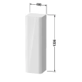 Пенал подвесной Duravit Happy D.2 Plus 1336 мм белый глянцевый без верха (HP1261L2222) - миниатюра фото 2