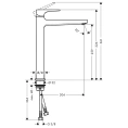 Смеситель для раковины Hansgrohe Metropol 260, черный матовый, на 1 отверстие (32512670) - миниатюра фото 2