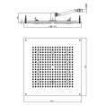 Верхний душ BOSSINI DREAM-CUBE 470x470 мм с LED-подсветкой и хромированным покрытием (H37453.030) - миниатюра фото 2