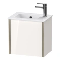 Тумба подвесная Duravit XViu для раковины 072343, 1 дверь (петли справа), белый глянцевый/champagne matt (XV4024RB122) - миниатюра фото 1