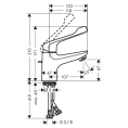 Смеситель для раковины Hansgrohe Novus Care 70 мм, хром (71920000) - миниатюра фото 2