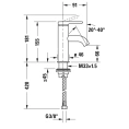 Смеситель для раковины Duravit C.1 однорычажный, на 1 отверстие, хром (C11010002010) - миниатюра фото 2