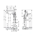 Напольный смеситель для ванны Hansgrohe Talis S с ручным душем 2jet (72412000) - миниатюра фото 2