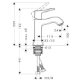 Смеситель для раковины Hansgrohe Metris Classic 31077000 - миниатюра фото 5