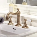 Смеситель для раковины Nicolazzi Petit Mont Blanc на 3 отверстия с донным клапаном в бронзовом цвете (1409BZ78) - миниатюра фото 1