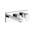 Gessi Rettangolo — встраиваемый смеситель с изливом и переключателем PULL, хром (44907#031) - миниатюра фото 1