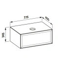 Подвесная тумба Laufen New Classic 780×450×350 мм с ящиком, серый (для раковин 812852, 812853) (4.0601.1.085.627.1) - миниатюра фото 2