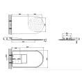 GESSI Tremillimetri Душевая головка настенная 300x550 мм Black Metal Brushed PVD (33071#707) - миниатюра фото 2