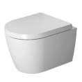 Унитаз подвесной Duravit ME by Starck Compact Rimless — вертикальный смыв без ободка, белый (2530090000) - миниатюра фото 1