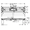 Скрытая душевая система AX ShowerHeaven 1200x300 мм, 4 форсунки (10922180) - миниатюра фото 2