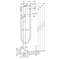 Напольный смеситель для ванны AX Citterio в хроме (39440000) - миниатюра фото 2