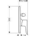 Смеситель для ванны/душа Hansgrohe Metris 31484000, 3-режимный - миниатюра фото 2