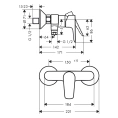 Душевой смеситель Hansgrohe Talis E настенный золотой (71760990) - миниатюра фото 2