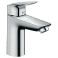 Смеситель для раковины Hansgrohe Logis 100 мм, хром, с металлическим донным клапаном (71171000) - миниатюра фото 1