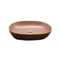 Накладная раковина AZZURRA ELEGANCE CIRCLE 60x40 см, цвет Rame, без отверстия под смеситель и перелива - миниатюра фото 1