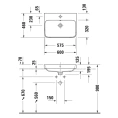 Раковина Duravit Happy D2 Plus накладная 60х46 см белая с креплением (2360600000) - миниатюра фото 4
