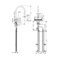Кухонный смеситель Hansgrohe Metris M71 с вытяжным душем и технологией 2jet (14780800) - миниатюра фото 2