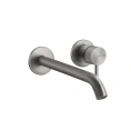 Встраиваемый смеситель для раковины GESSI с изливом 200-170 мм, цвет стальной брашированный (54386#239) - миниатюра фото 1