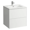 Шкафчик под раковину Laufen Pro S Slim 600: подвесной, 600×500×610 мм, 2 ящика, белый глянец (8.6496.0.261.104.1) - миниатюра фото 1