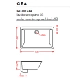 Встраиваемая раковина Artceram GEA 53x345 см, белая, без отверстия под смеситель - миниатюра фото 2