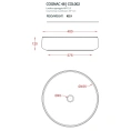 Раковина ArtCeram Cognac 48 см белая матовая без отверстий (COL002 05 00) - миниатюра фото 2