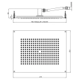 Верхний душ BOSSINI DREAM-RECTANGULAR 470x370 мм, черный матовый (H38387.073) - миниатюра фото 2
