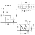 Безободковый унитаз Duravit White Tulip с инновационным покрытием WonderGliss, 370x650 мм (21970900001) - миниатюра фото 2