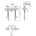 Смеситель для раковины Gessi Eleganza на 3 отверстия без донного клапана в цвете Finox (46011#149) - миниатюра фото 2