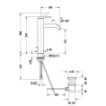 Смеситель для раковины Duravit высокий с донным клапаном (C11030001010) - миниатюра фото 2