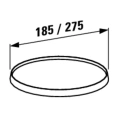 Сменный диск Laufen Kartell Ø275 мм: прозрачный кристалл (3.9833.5.084.001.1) - миниатюра фото 2
