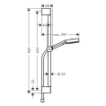 Душевой набор Hansgrohe Pulsify с функцией 3jet Relaxation, штангой и ручным душем, хром (24160000) - миниатюра фото 2
