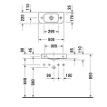 Раковина Duravit Happy D 50x22 см, белая, отверстие под смеситель слева (711500009) - миниатюра фото 2