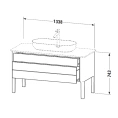 Напольная тумба Duravit Luv с двумя выдвижными ящиками, цвет белый шелковисто-матовый (LU956603636) - миниатюра фото 2