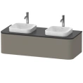 Подвесная тумба Duravit Happy D.2 Plus 354x1300x550 мм, 1 ящик, цвет Stone Grey Satin Matt (HP4943B9292) - миниатюра фото 1