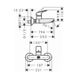 Смеситель для раковины Hansgrohe Logis настенный, хром (71225000) - миниатюра фото 2