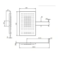 Настенный верхний душ Fantini Acquafit 30×45 см, Matt Gun Metal PVD (79 P5 K032B) - миниатюра фото 2