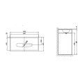 Раковина BETTE LUX SHAPE на каркас 100x495x9 см белая без отверстия под смеситель и перелива с черной рамой (Q012-815) - миниатюра фото 2