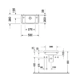 Белая подвесная раковина Duravit Starck 3 500x260 мм с переливом и отверстием слева (751500009) - миниатюра фото 5