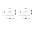Раковина Duravit Darling New для мебели с переливом и 3 отверстиями под смеситель 830x545 мм белого цвета (499830030) - миниатюра фото 4